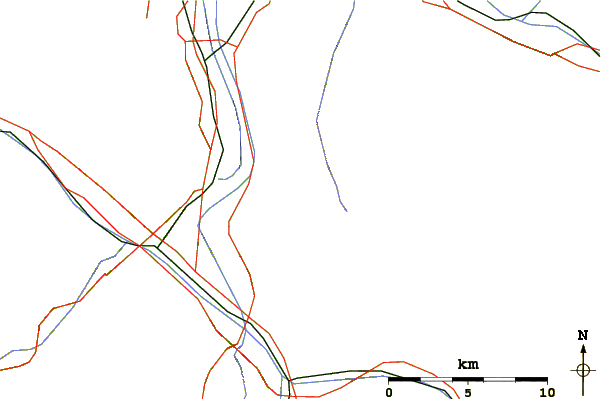 Roads and rivers around Langspitz