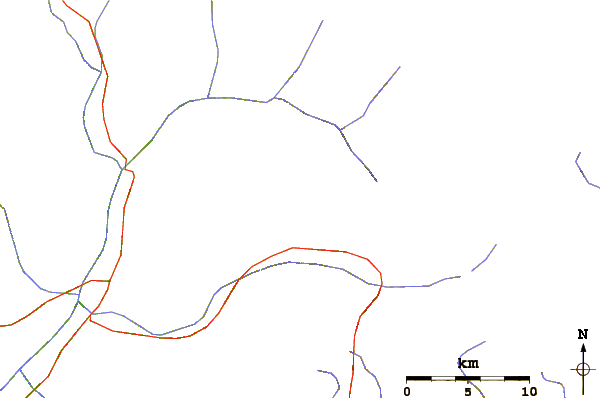 Roads and rivers around Langtang Lirung