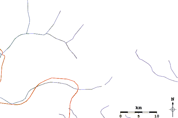 Roads and rivers around Langtang-ri