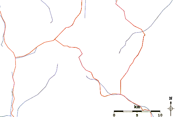 Roads and rivers around Langtauferer Spitze