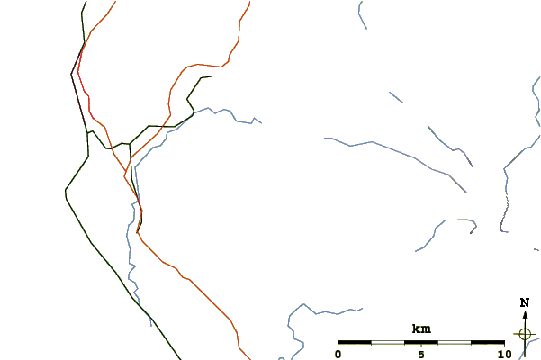 Roads and rivers around Lank Rigg