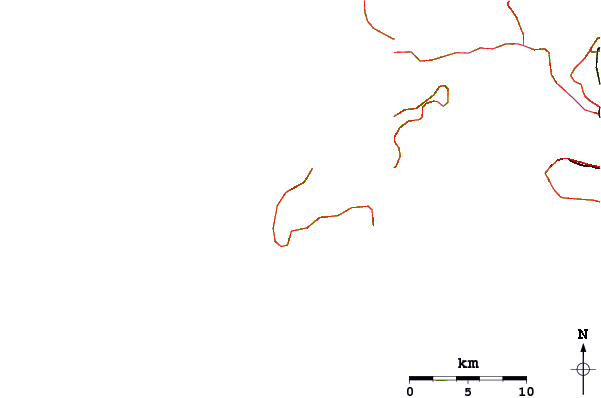 Roads and rivers around Lantau Peak (鳳凰山)