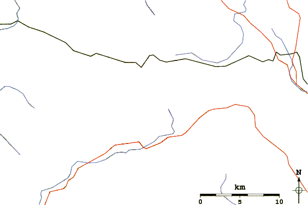 Roads and rivers around Larch Mountain (Washington County, Oregon)