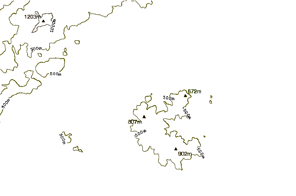 Mountain peaks around Larcom Mountain