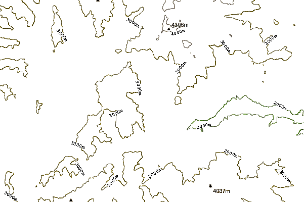 Mountain peaks around Las Leñas