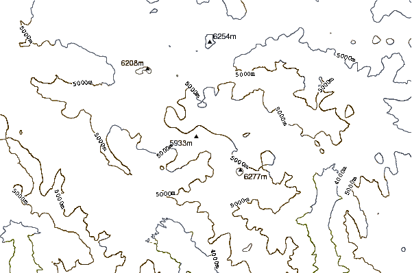 Mountain peaks around Latok