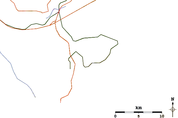 Roads and rivers around Lauberhorn