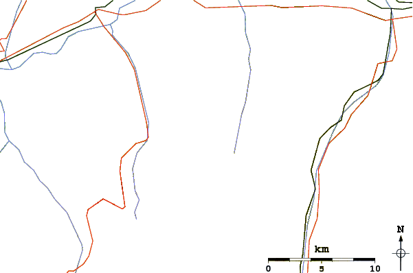 Roads and rivers around Le Boudri