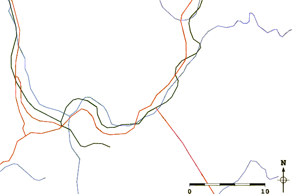 Roads and rivers around Le Brévent