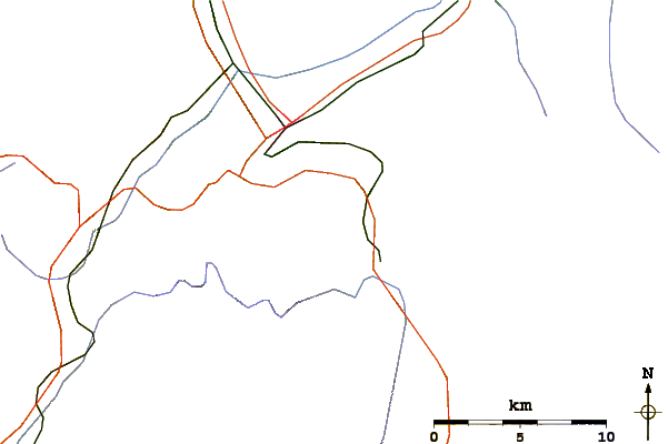 Roads and rivers around Le Catogne