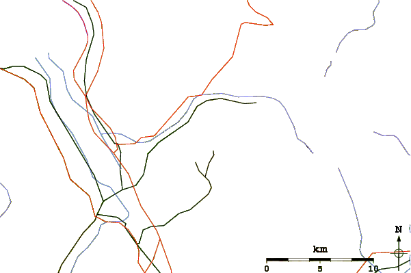 Roads and rivers around Le Chamossaire