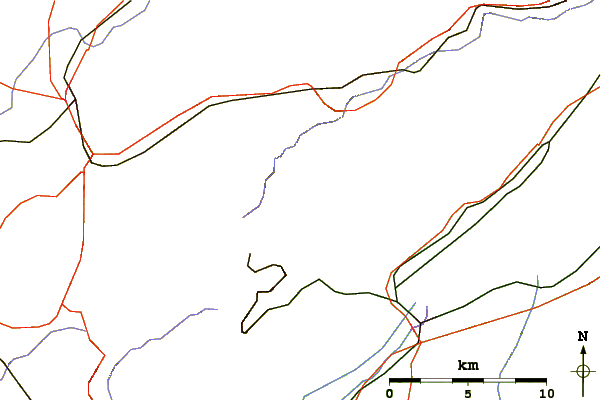 Roads and rivers around Le Chasseron