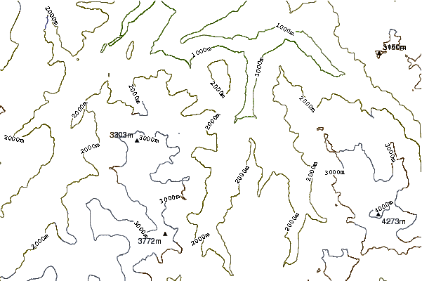 Mountain peaks around Le Châtelet (Mont Blanc)