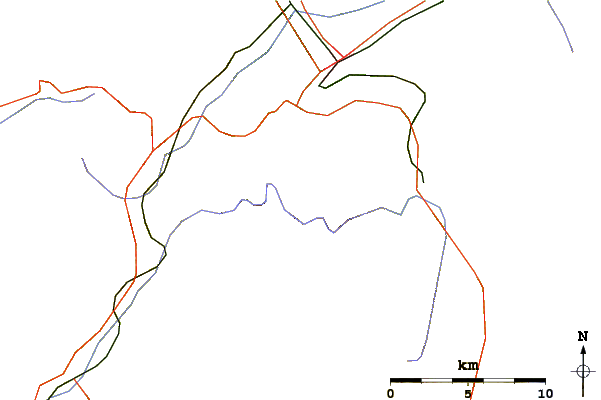 Roads and rivers around Le Génépi