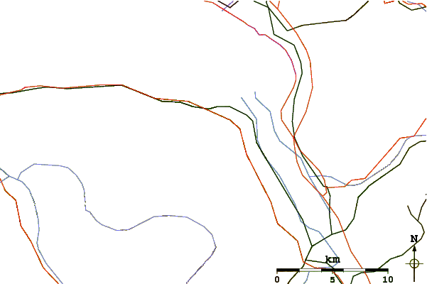 Roads and rivers around Le Grammont