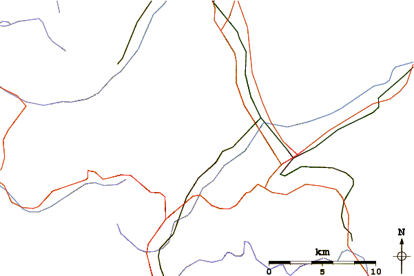 Roads and rivers around Le Luisin