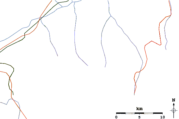 Roads and rivers around Le Métailler