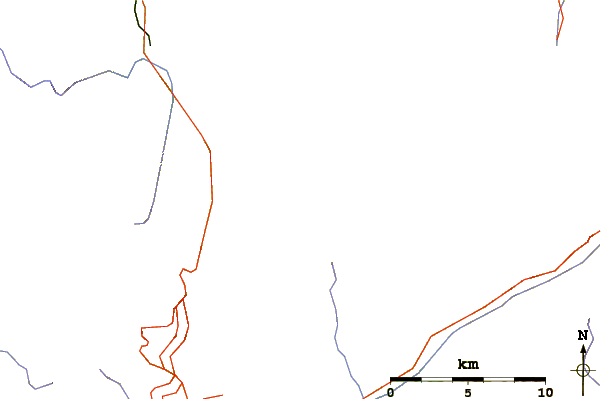 Roads and rivers around Le Moine