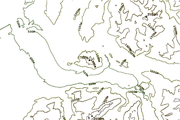 Mountain peaks around Le Môle