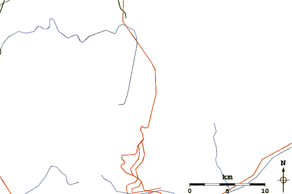 Roads and rivers around Le Mourin