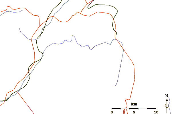 Roads and rivers around Le Portalet