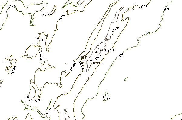 Mountain peaks around Le Reculet