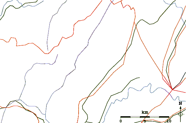 Roads and rivers around Le Reculet