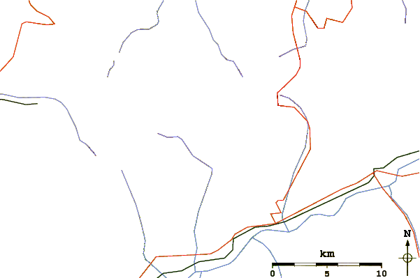 Roads and rivers around Le Sérac