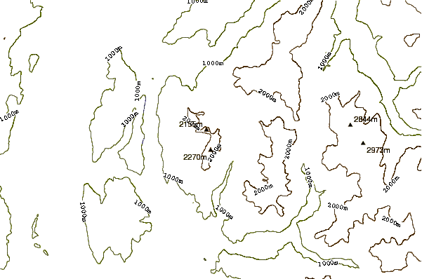 Mountain peaks around Le Tabor