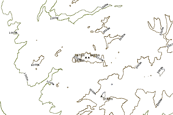 Mountain peaks around Le Tarent