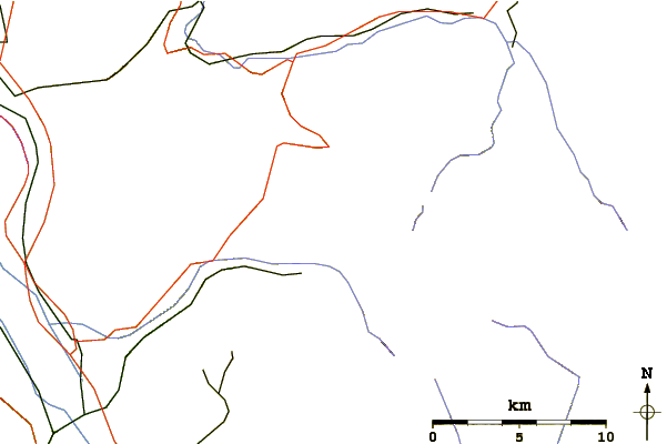 Roads and rivers around Le Tarent