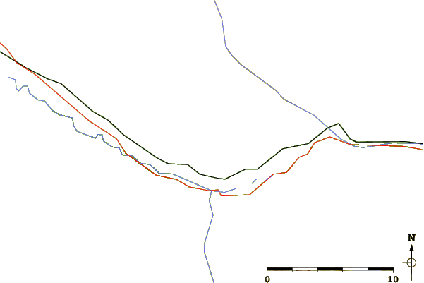 Roads and rivers around Leather Peak