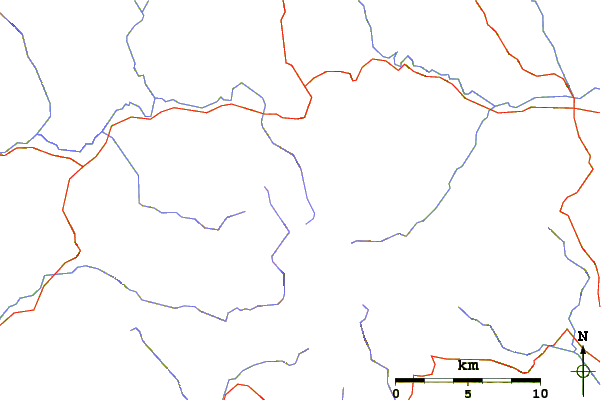 Roads and rivers around Legges Tor