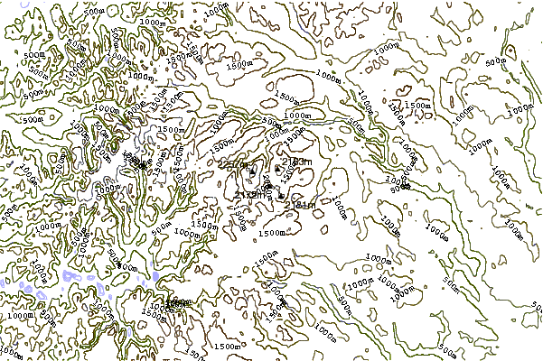 Mountain peaks around Leirhøi