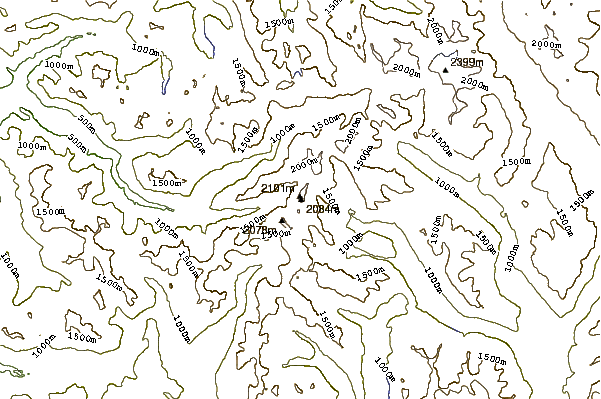 Mountain peaks around Lemah Mountain