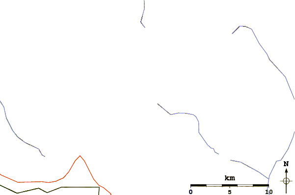 Roads and rivers around Lemah Mountain