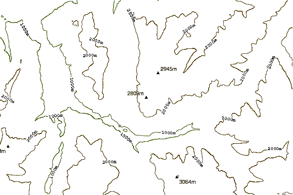 Mountain peaks around Lenzer Horn