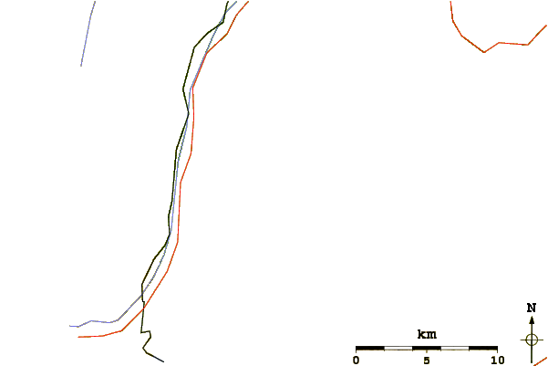 Roads and rivers around Lenzspitze