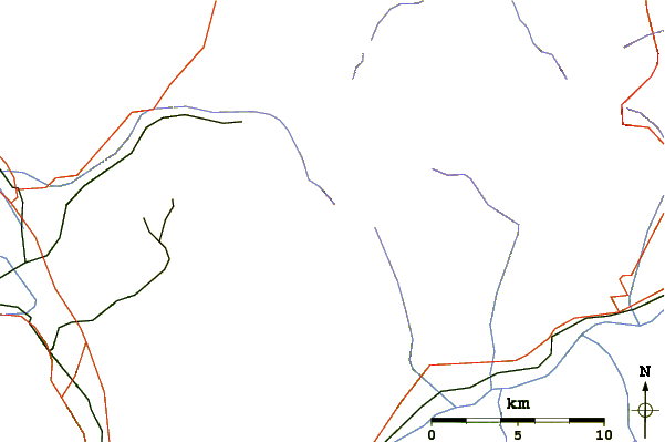 Roads and rivers around Les Diablerets