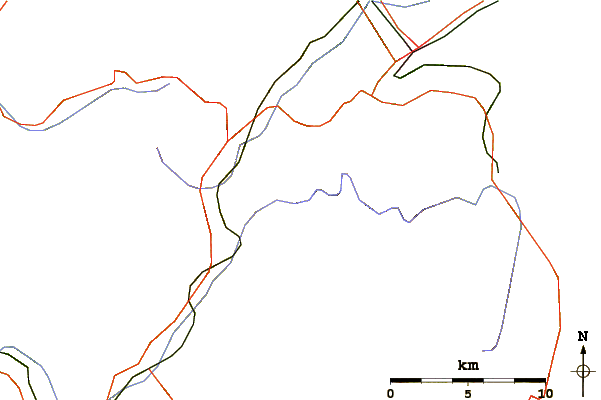 Roads and rivers around Les Grandes Otanes