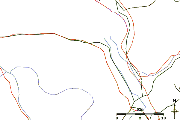 Roads and rivers around Les Jumelles