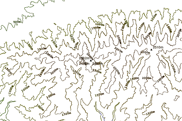 Mountain peaks around Lespezi