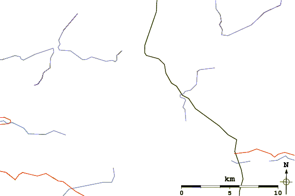 Roads and rivers around Leum Uilleim