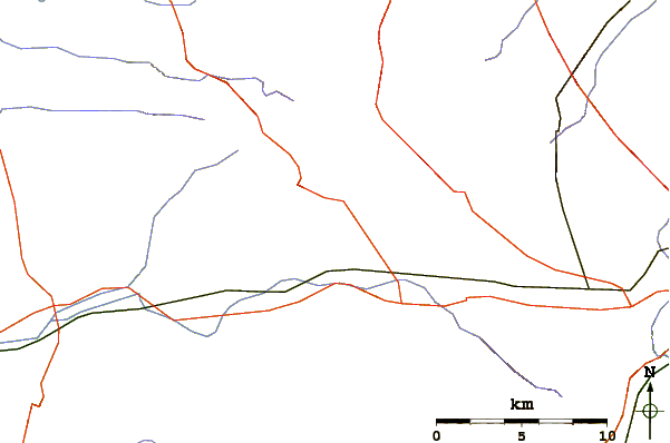 Roads and rivers around Levanna Orientale