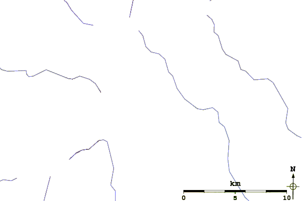 Roads and rivers around Level Mountain
