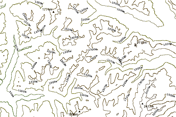 Mountain peaks around Lichtenberg