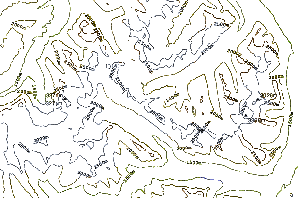 Mountain peaks around Lick Peak