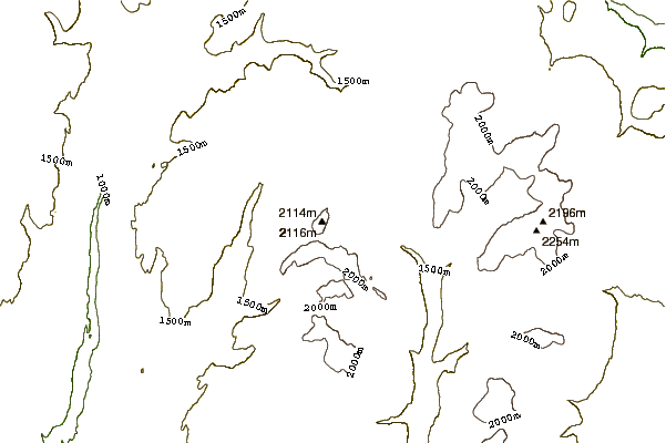 Mountain peaks around Lightning Peak (British Columbia)