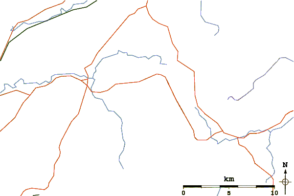 Roads and rivers around Ling Fell