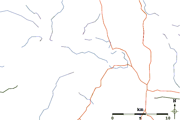 Roads and rivers around Lingmoor Fell